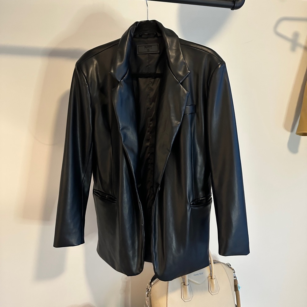 Blank NYC leather blazer